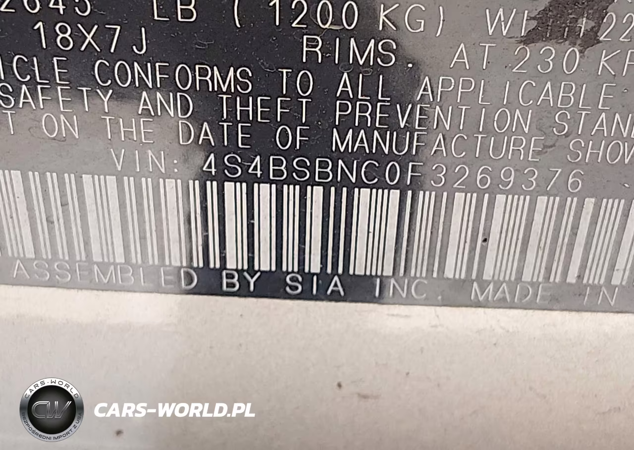 2015 Subaru Outback 2.5I Limited VIN:4S4BSBNC0F3269376 - 9