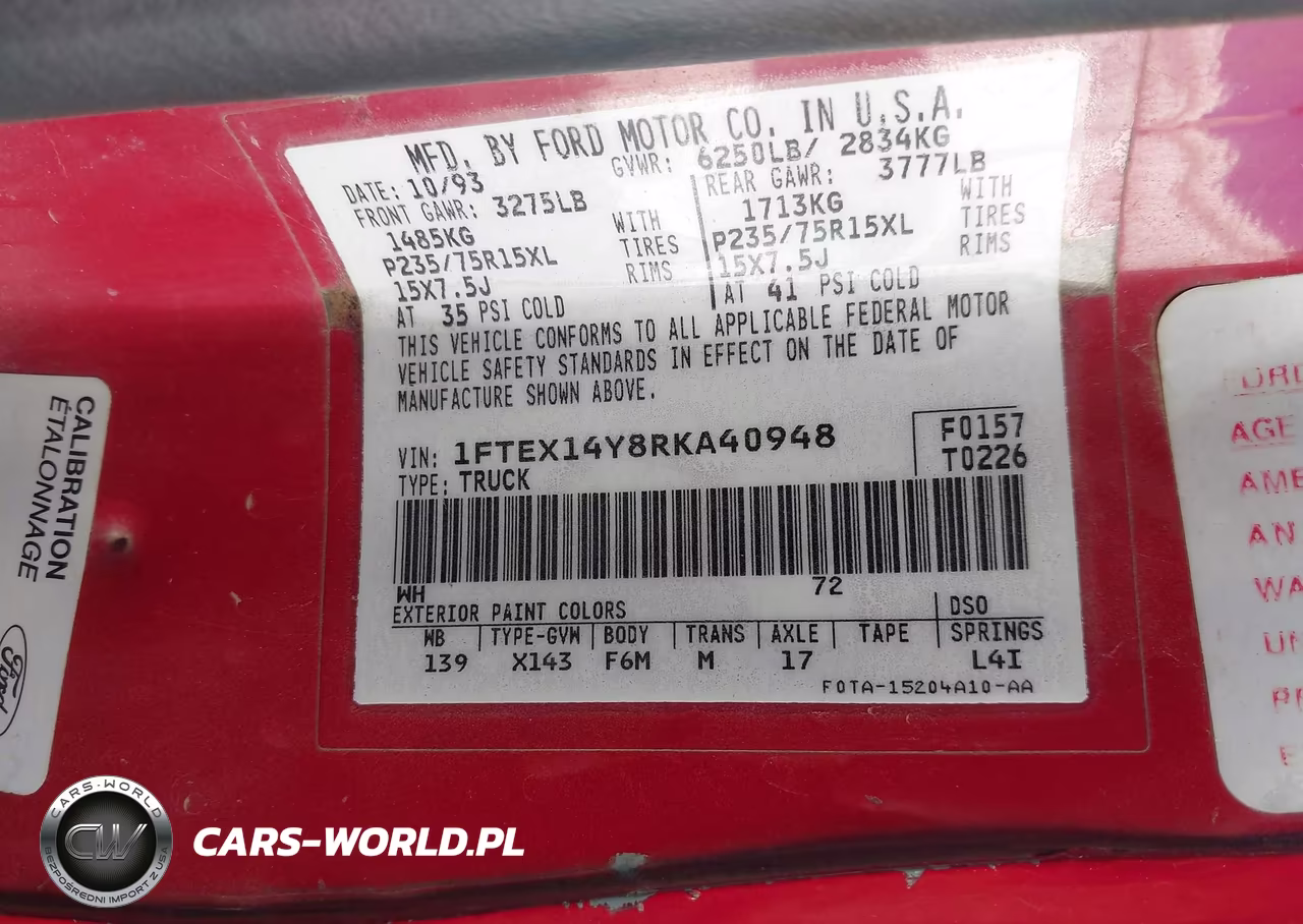 1994 Ford F150 VIN:1FTEX14Y8RKA40948 - 9