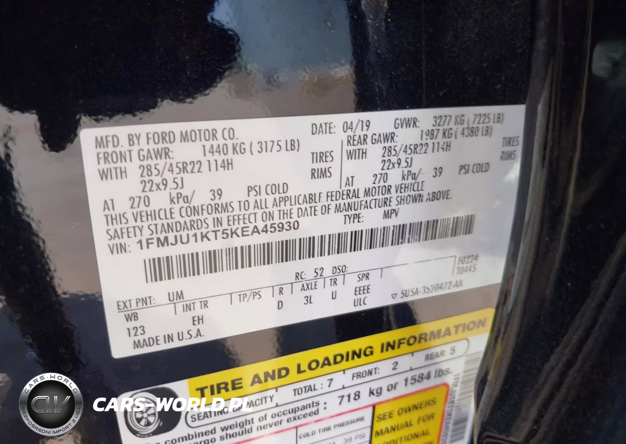 2019 Ford Expedition Limited VIN:1FMJU1KT5KEA45930 - 9
