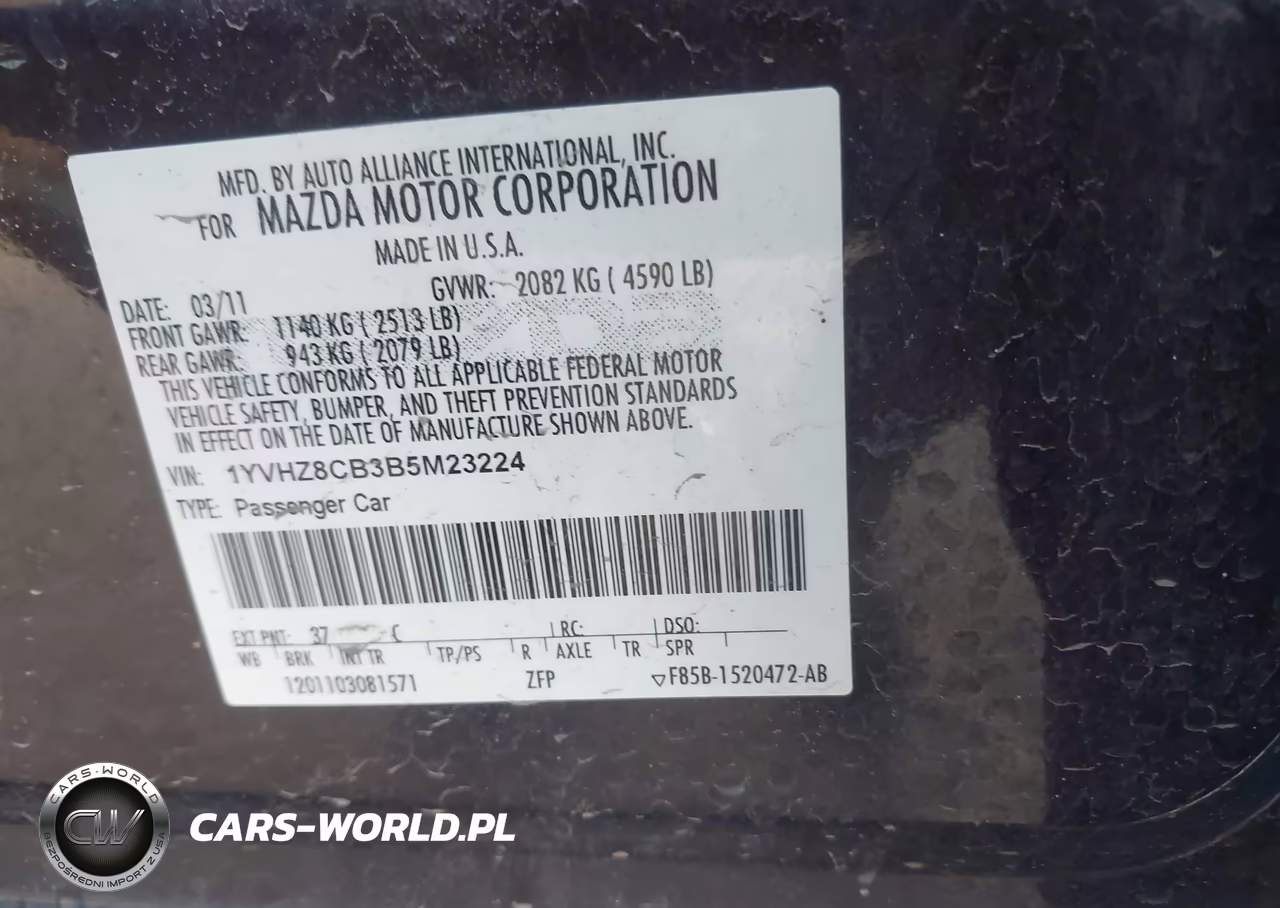 2011 Mazda Mazda6 S Grand Touring VIN:1YVHZ8CB3B5M23224 - 9