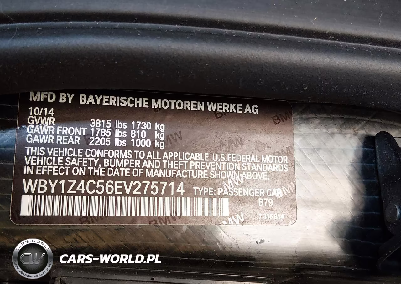 2014 BMW I3 Base W-Range Extender VIN:WBY1Z4C56EV275714 - 9