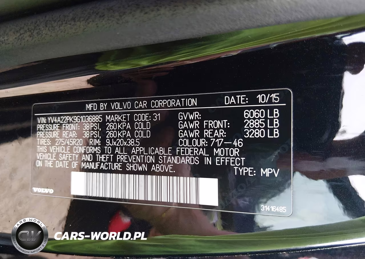 2016 Volvo Xc90 T6 Momentum VIN:YV4A22PK9G1036885 - 9
