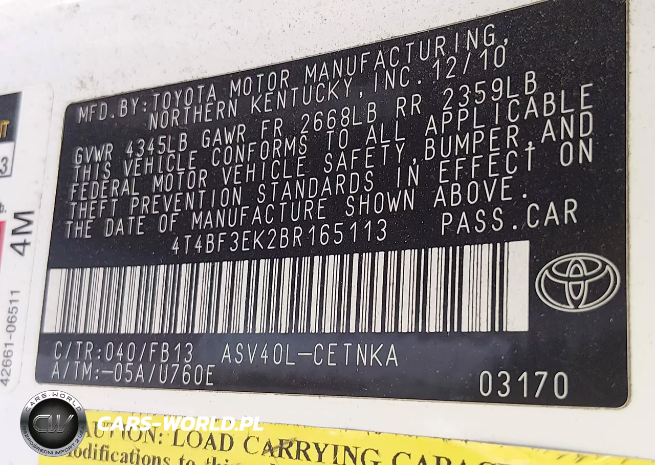 2011 Toyota Camry Le VIN:4T4BF3EK2BR165113 - 9