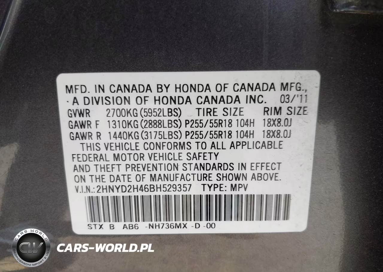 2011 Acura Mdx Technology Package VIN:2HNYD2H46BH529357 - 9