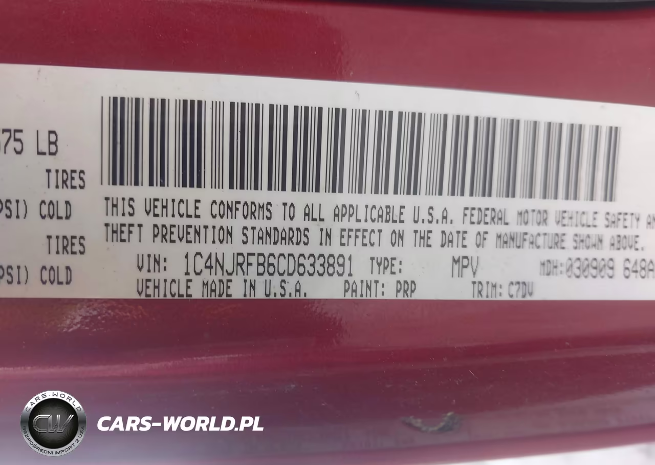 2012 Jeep Patriot Latitude VIN:1C4NJRFB6CD633891 - 9