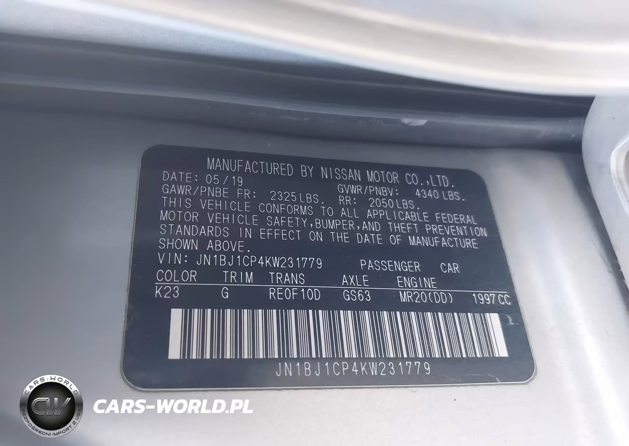 2019 Nissan Rogue Sport S VIN:JN1BJ1CP4KW231779 - 9