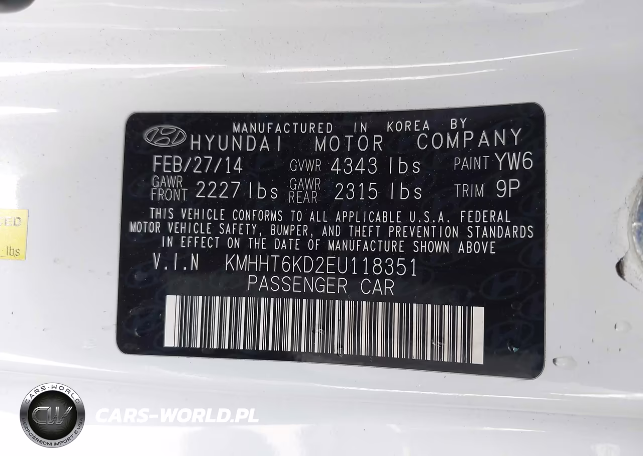 2014 Hyundai Genesis 2.0T Premium VIN:KMHHT6KD2EU118351 - 9