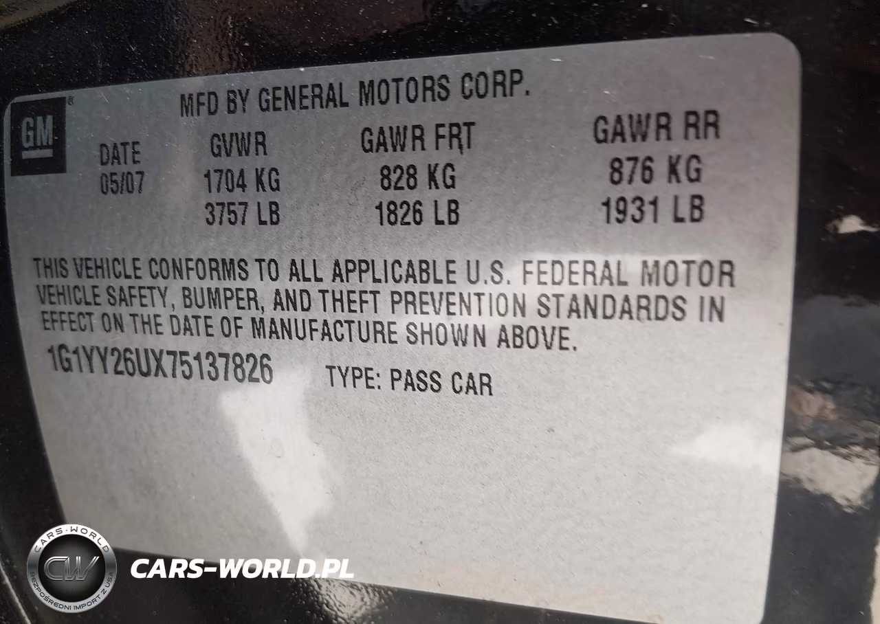 2007 Chevrolet Corvette VIN:1G1YY26UX75137826 - 9