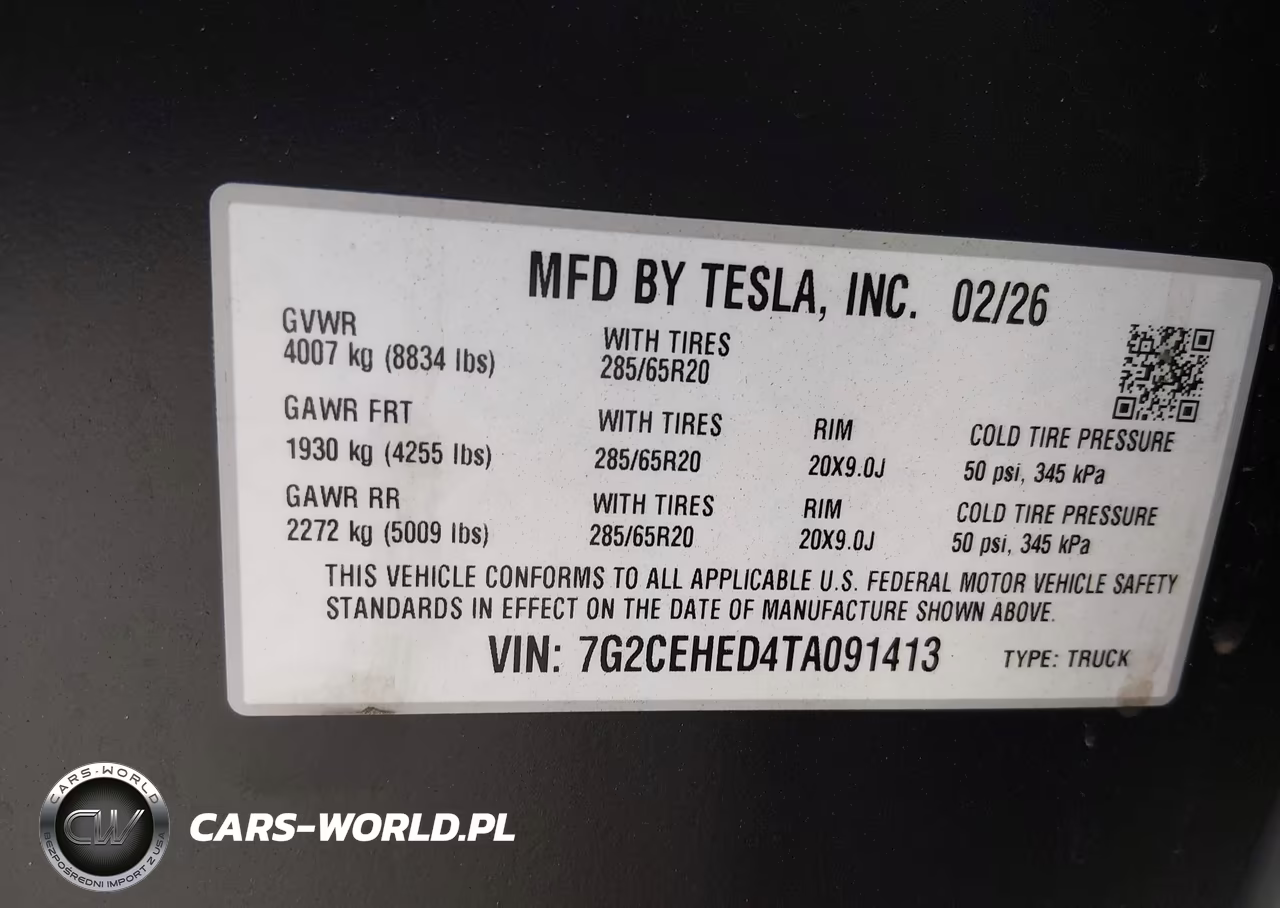 2026 Tesla Cybertruck Dual Motor All-Wheel Drive-Premium All-Wheel Drive VIN:7G2CEHED4TA091413 - 9