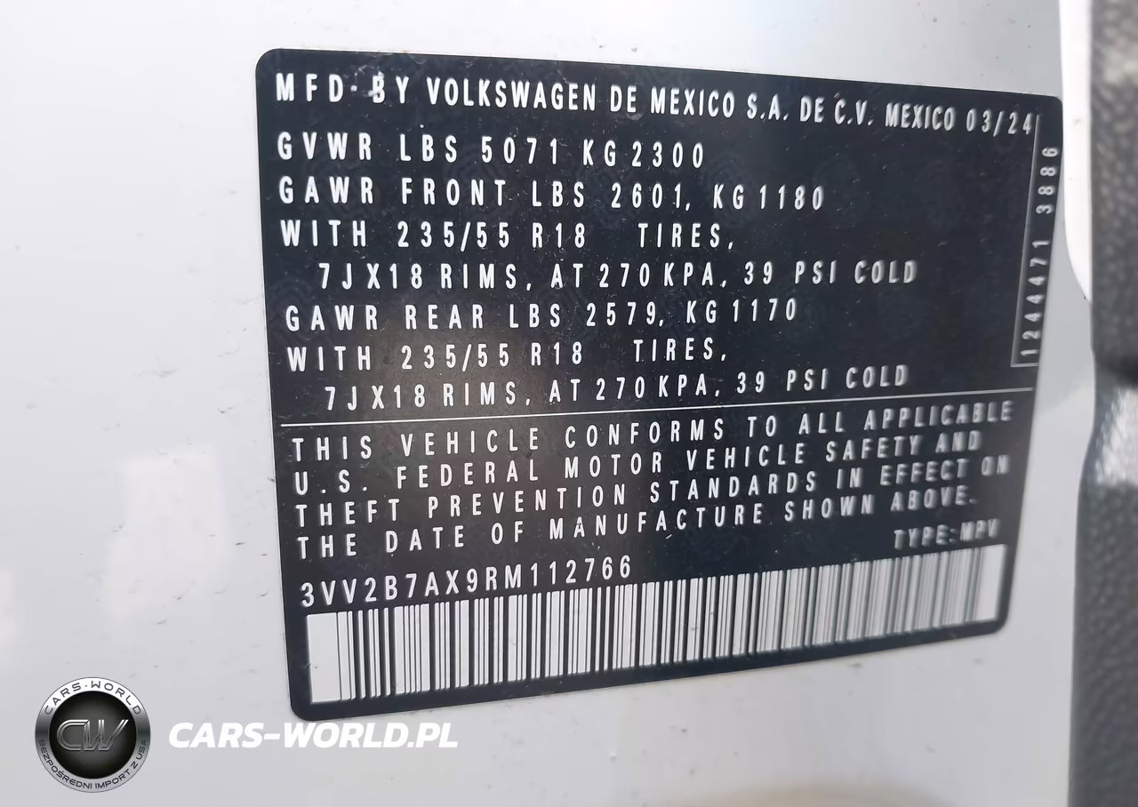 2024 Volkswagen Tiguan 2.0T Se-2.0T Wolfsburg Edition VIN:3VV2B7AX9RM112766 - 9