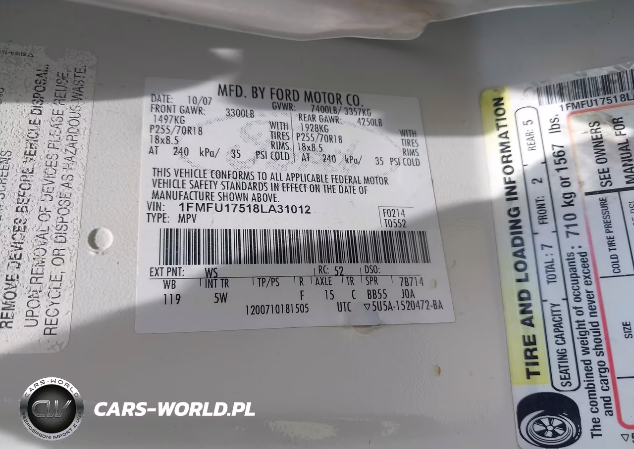 2008 Ford Expedition Eddie Bauer-King Ranch VIN:1FMFU17518LA31012 - 9
