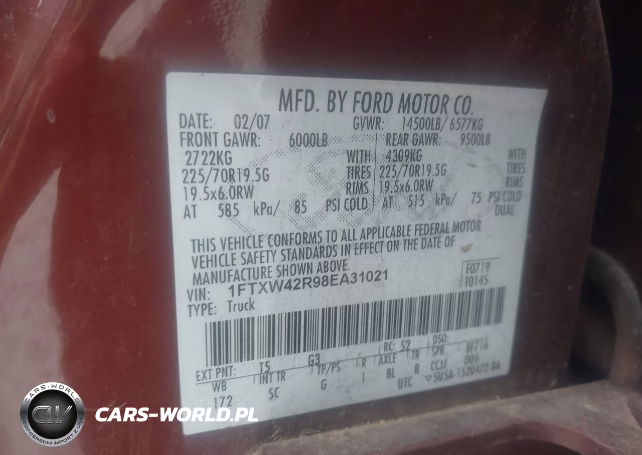 2008 Ford Super Duty F-450 Drw King Ranch VIN:1FTXW42R98EA31021 - 8