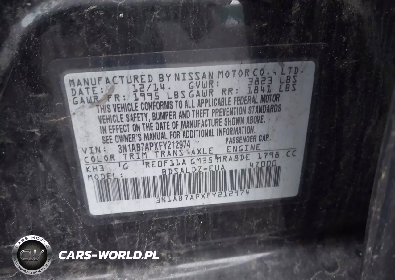 2015 Nissan Sentra Fe+ S-S-Sl-Sr-Sv VIN:3N1AB7APXFY212974 - 9