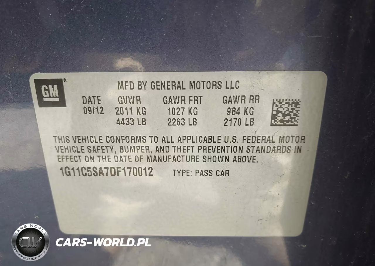 2013 Chevrolet Malibu 1Lt VIN:1G11C5SA7DF170012 - 9