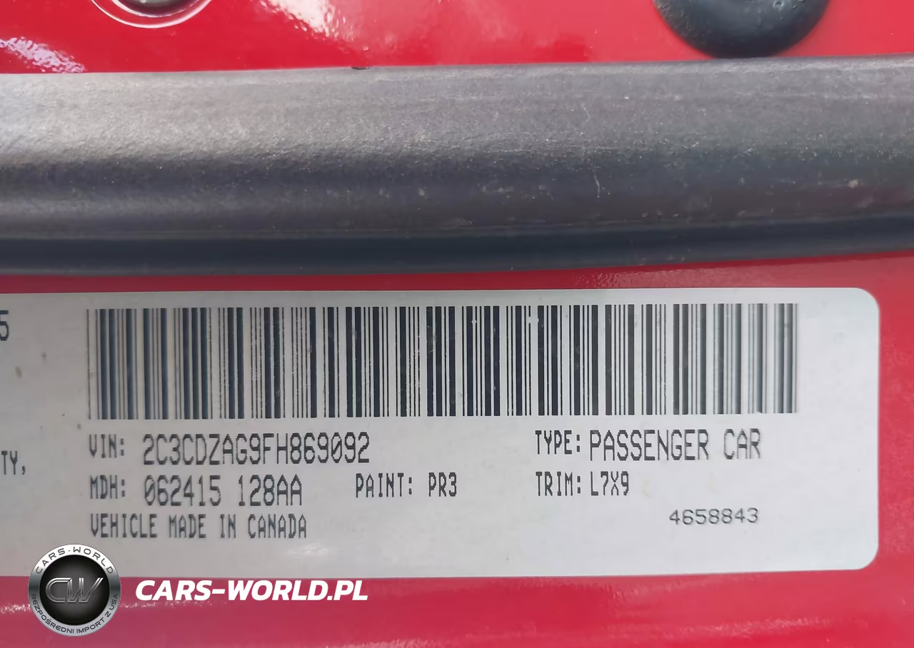 2015 Dodge Challenger Sxt VIN:2C3CDZAG9FH869092 - 9