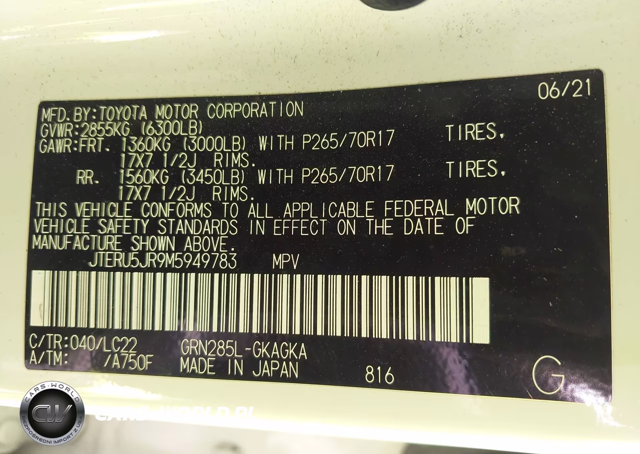 2021 Toyota 4Runner Trd Off Road Premium VIN:JTERU5JR9M5949783 - 9