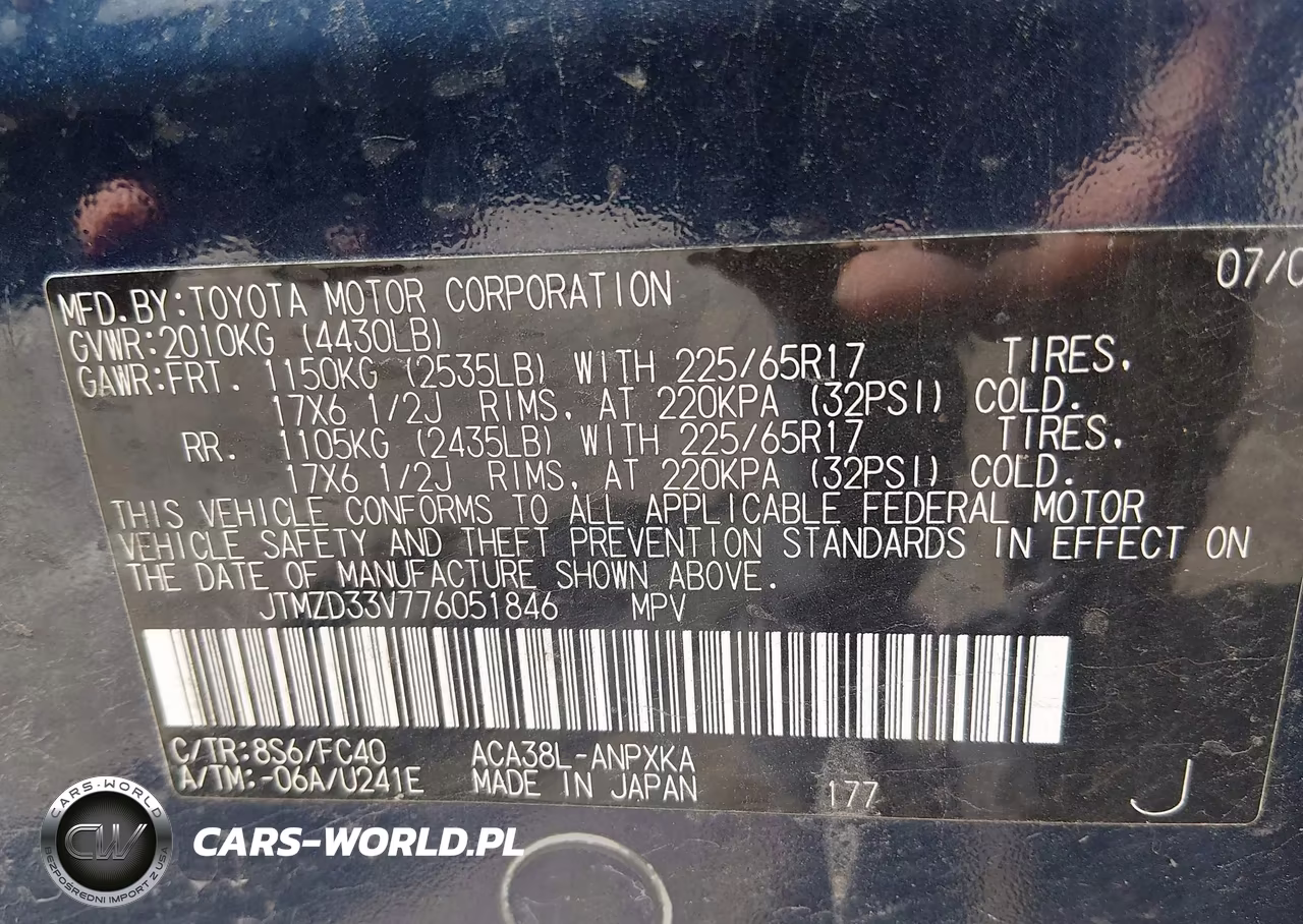 2007 Toyota Rav4 VIN:JTMZD33V776051846 - 9