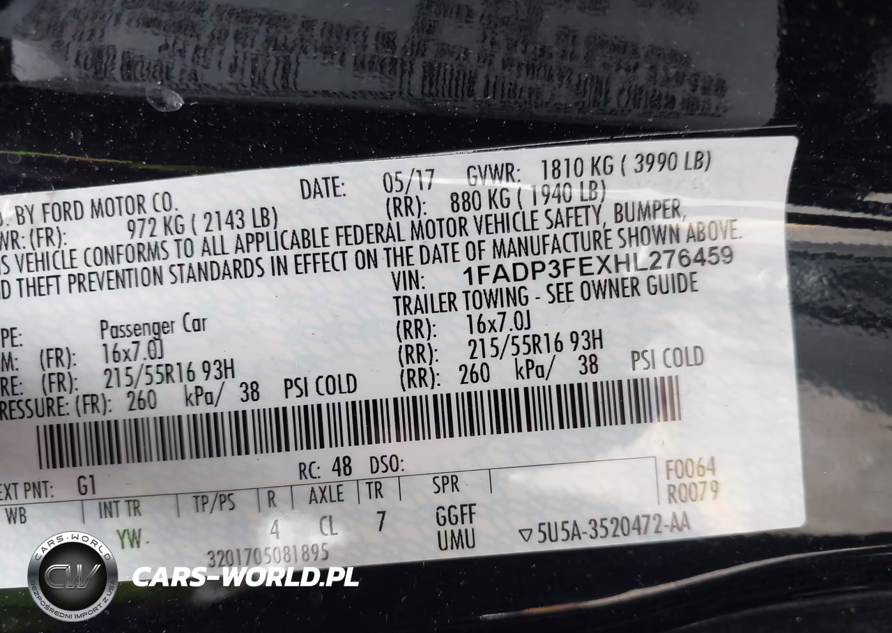 2017 Ford Focus Se VIN:1FADP3FEXHL276459 - 9