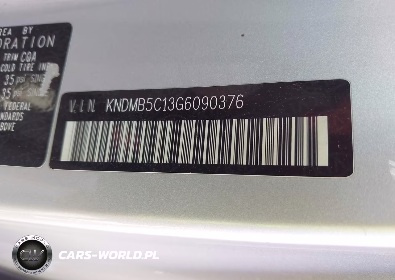 2016 Kia Sedona Lx VIN:KNDMB5C13G6090376 - 9