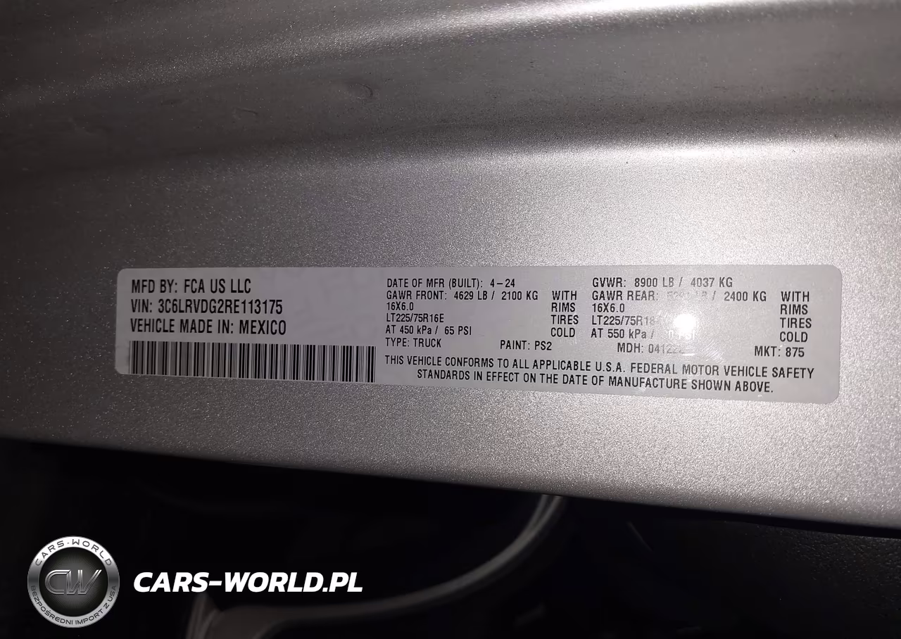 2024 Ram Promaster 2500 Tradesman High Roof 159 Wb W-Pass Seat VIN:3C6LRVDG2RE113175 - 9