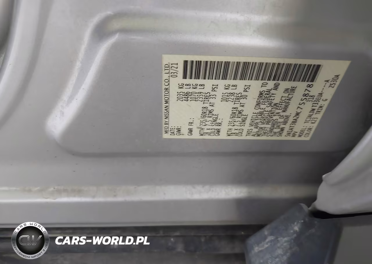 2021 Nissan Rogue Sv Fwd VIN:5N1AT3BA2MC755878 - 9