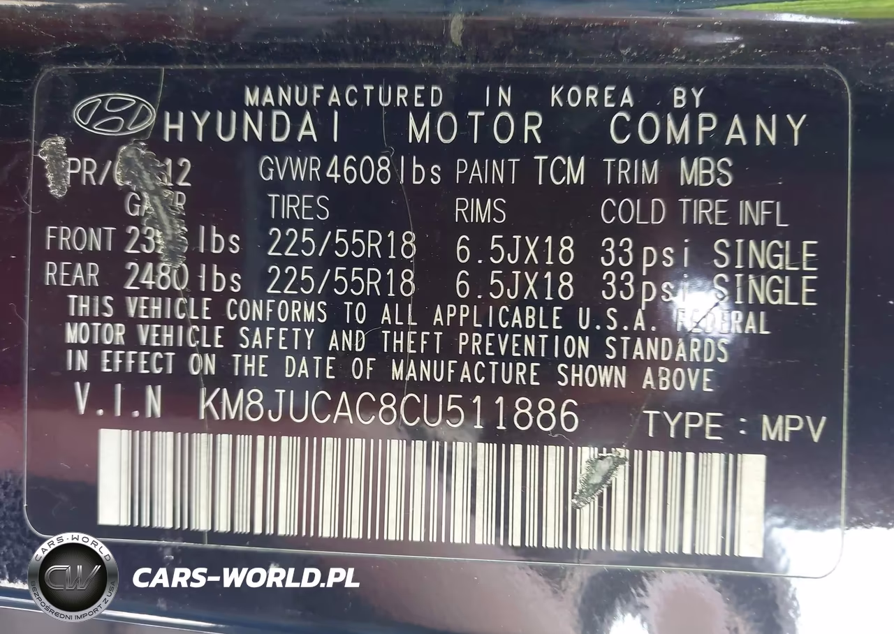 2012 Hyundai Tucson Limited VIN:KM8JUCAC8CU511886 - 9