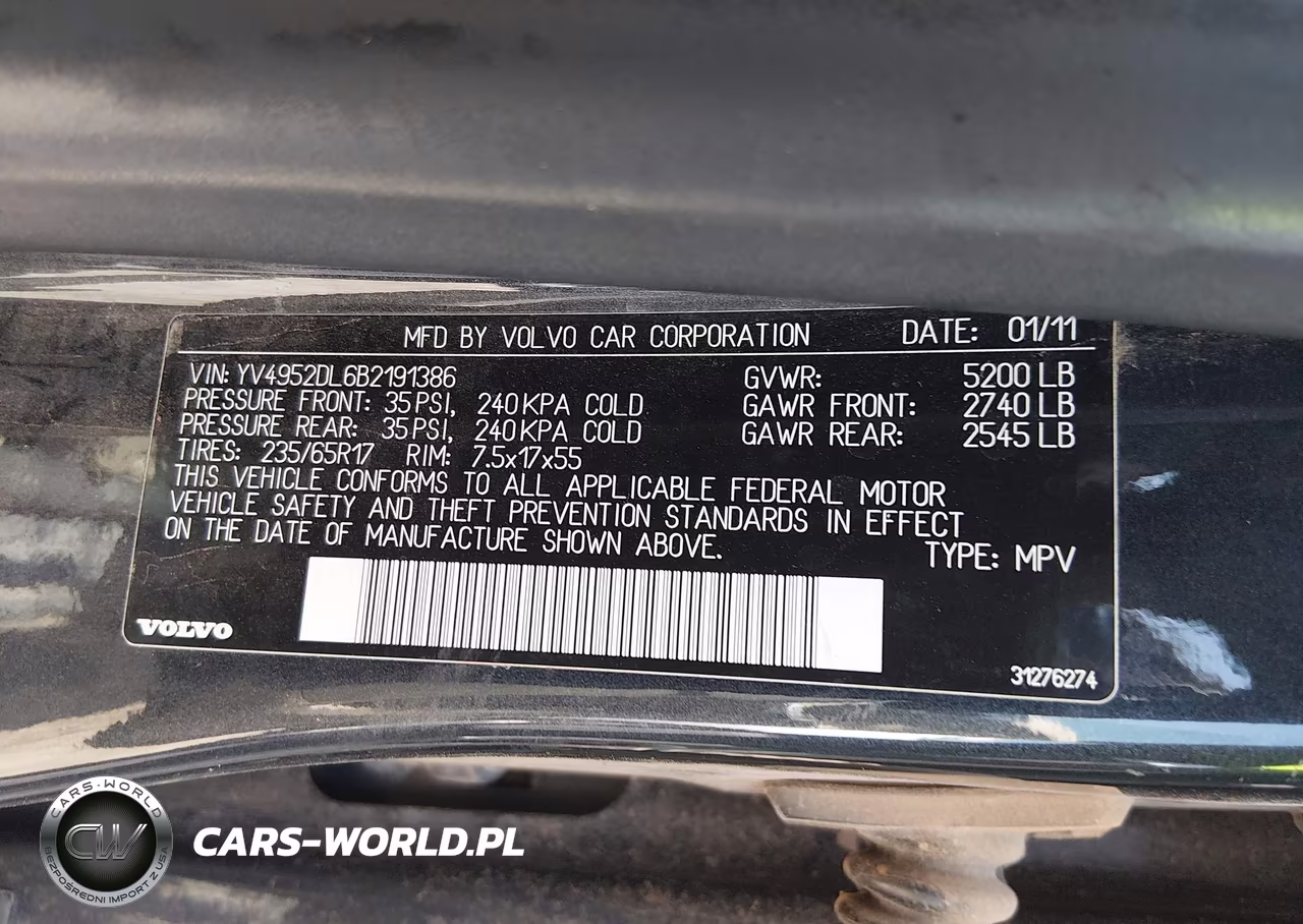 2011 Volvo Xc60 3.2 VIN:YV4952DL6B2191386 - 9