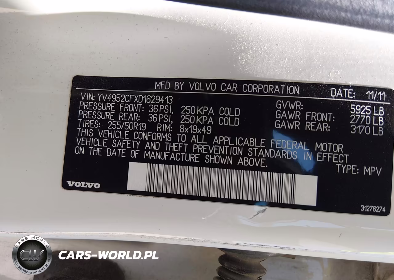2013 Volvo Xc90 3.2 R-Design-3.2 R-Design Platinum-3.2 R-Design Premier Plus VIN:YV4952CFXD1629413 - 9