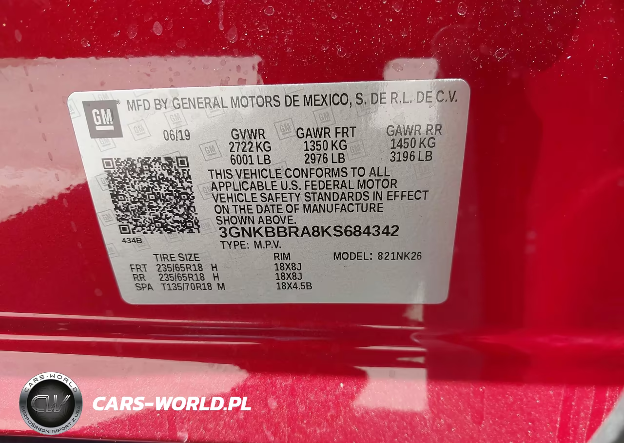 2019 Chevrolet Blazer VIN:3GNKBBRA8KS684342 - 9