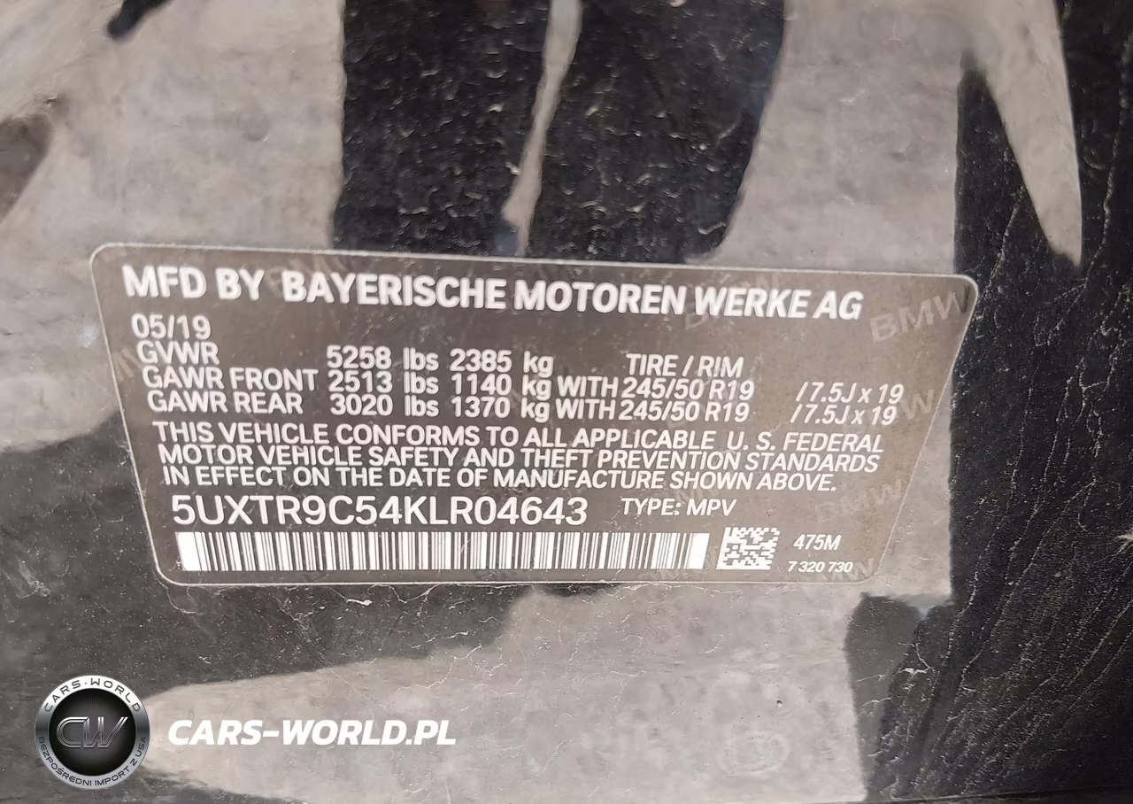 2019 BMW X3 xDrive30I VIN:5UXTR9C54KLR04643 - 9