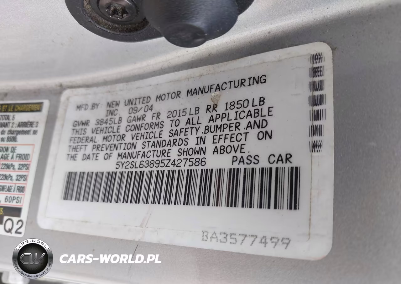 2005 Pontiac Vibe VIN:5Y2SL63895Z427586 - 8