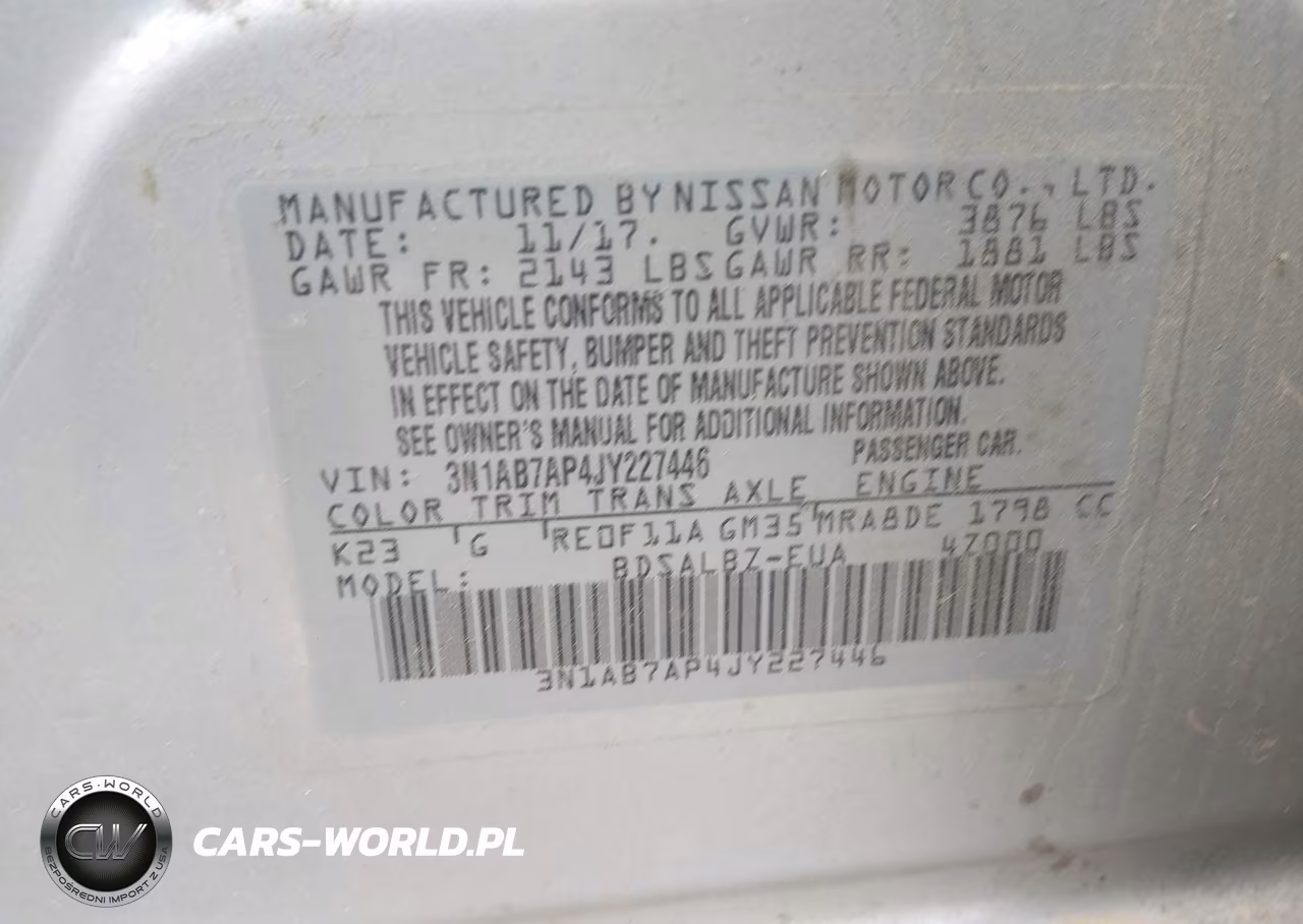 2018 Nissan Sentra S VIN:3N1AB7AP4JY227446 - 9