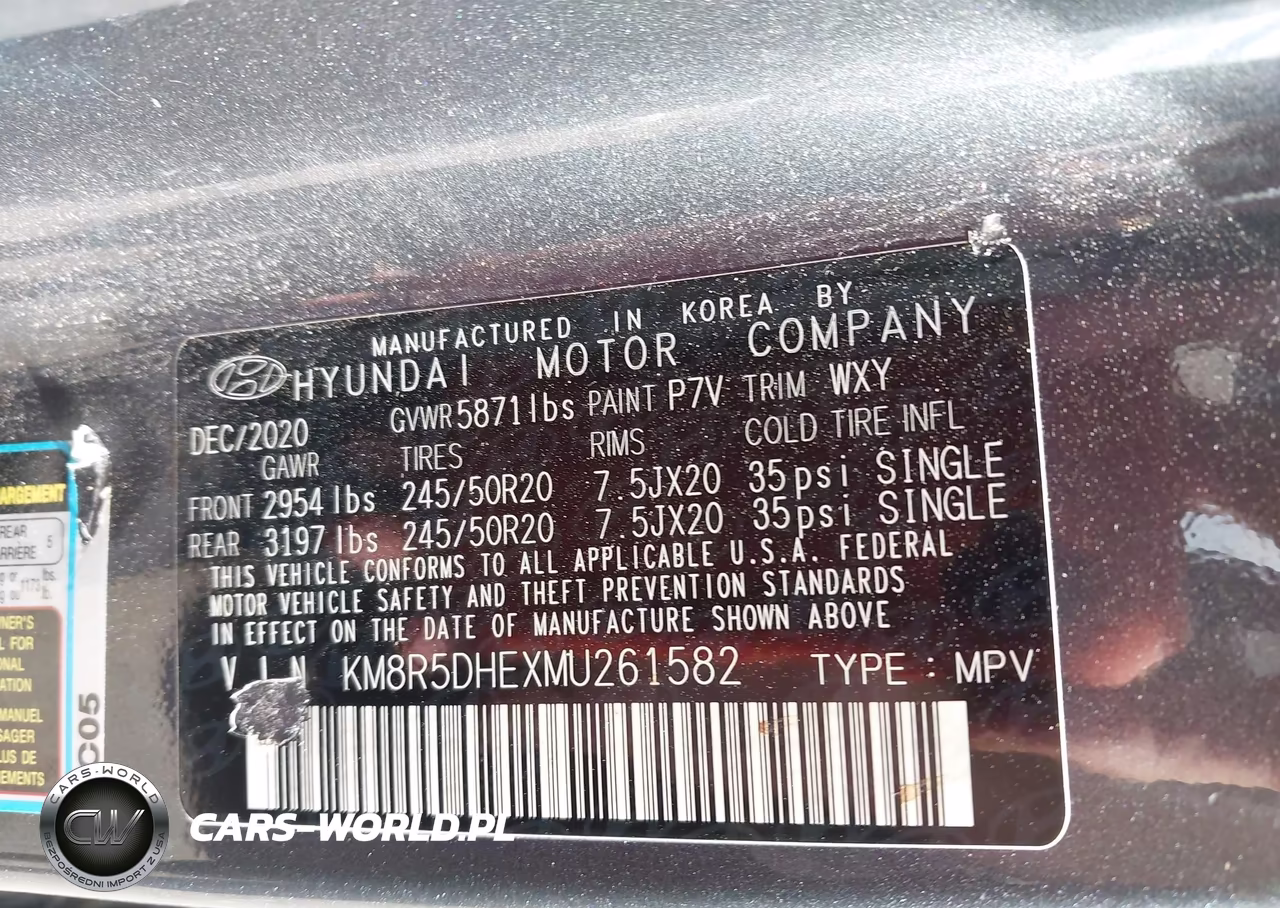 2021 Hyundai Palisade Limited VIN:KM8R5DHEXMU261582 - 9