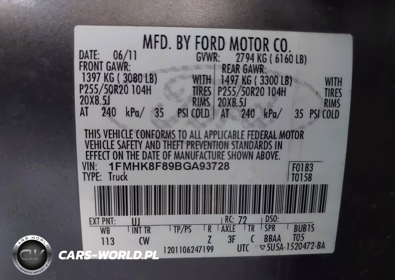 2011 Ford Explorer Limited VIN:1FMHK8F89BGA93728 - 9