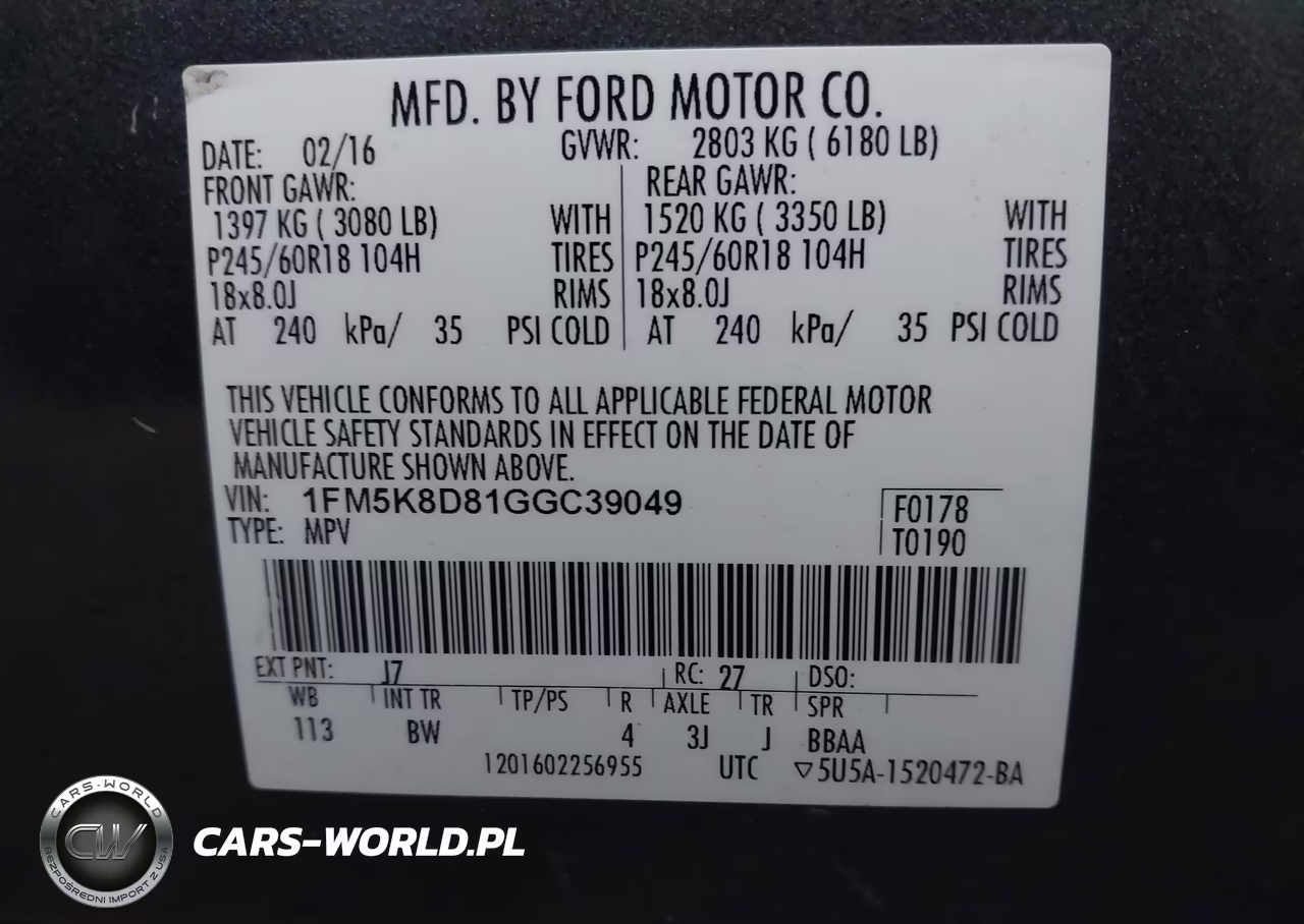2016 Ford Explorer Xlt VIN:1FM5K8D81GGC39049 - 9