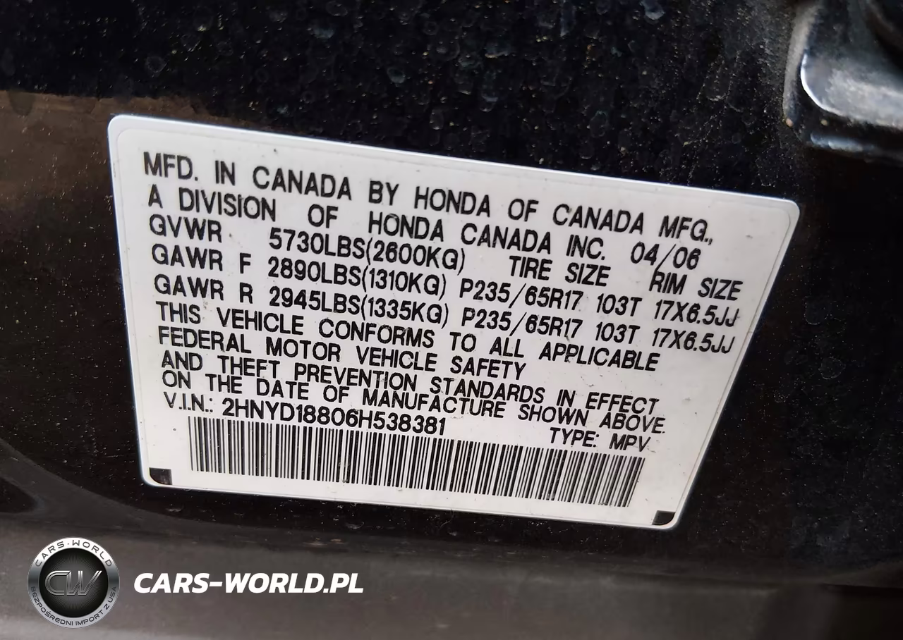 2006 Acura Mdx VIN:2HNYD18806H538381 - 9