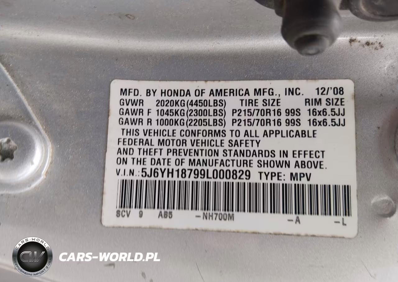 2009 Honda Element Ex VIN:5J6YH18799L000829 - 9