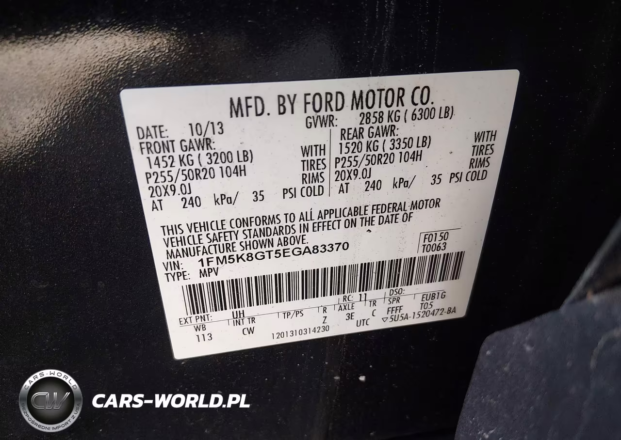 2014 Ford Explorer Sport VIN:1FM5K8GT5EGA83370 - 9