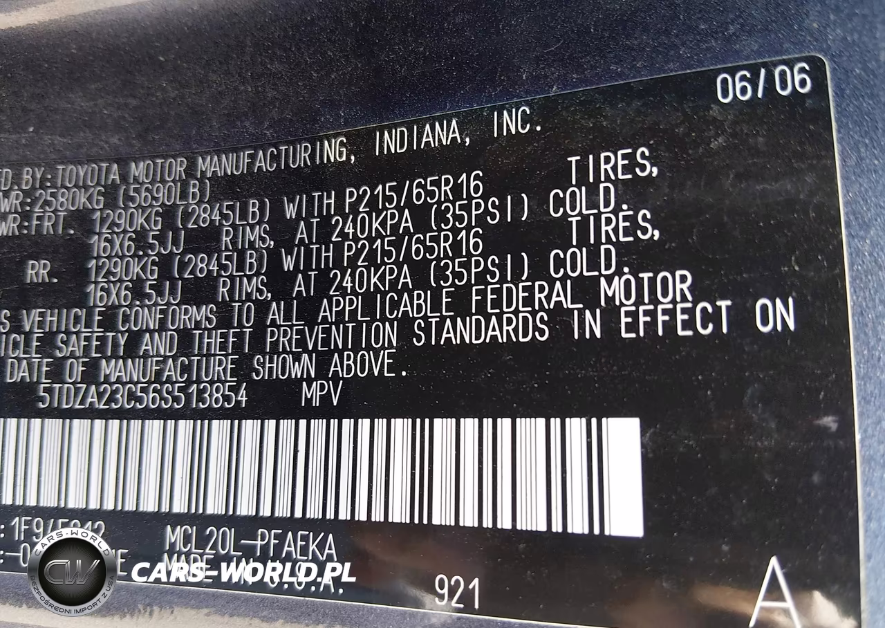 2006 Toyota Sienna VIN:5TDZA23C56S513854 - 9