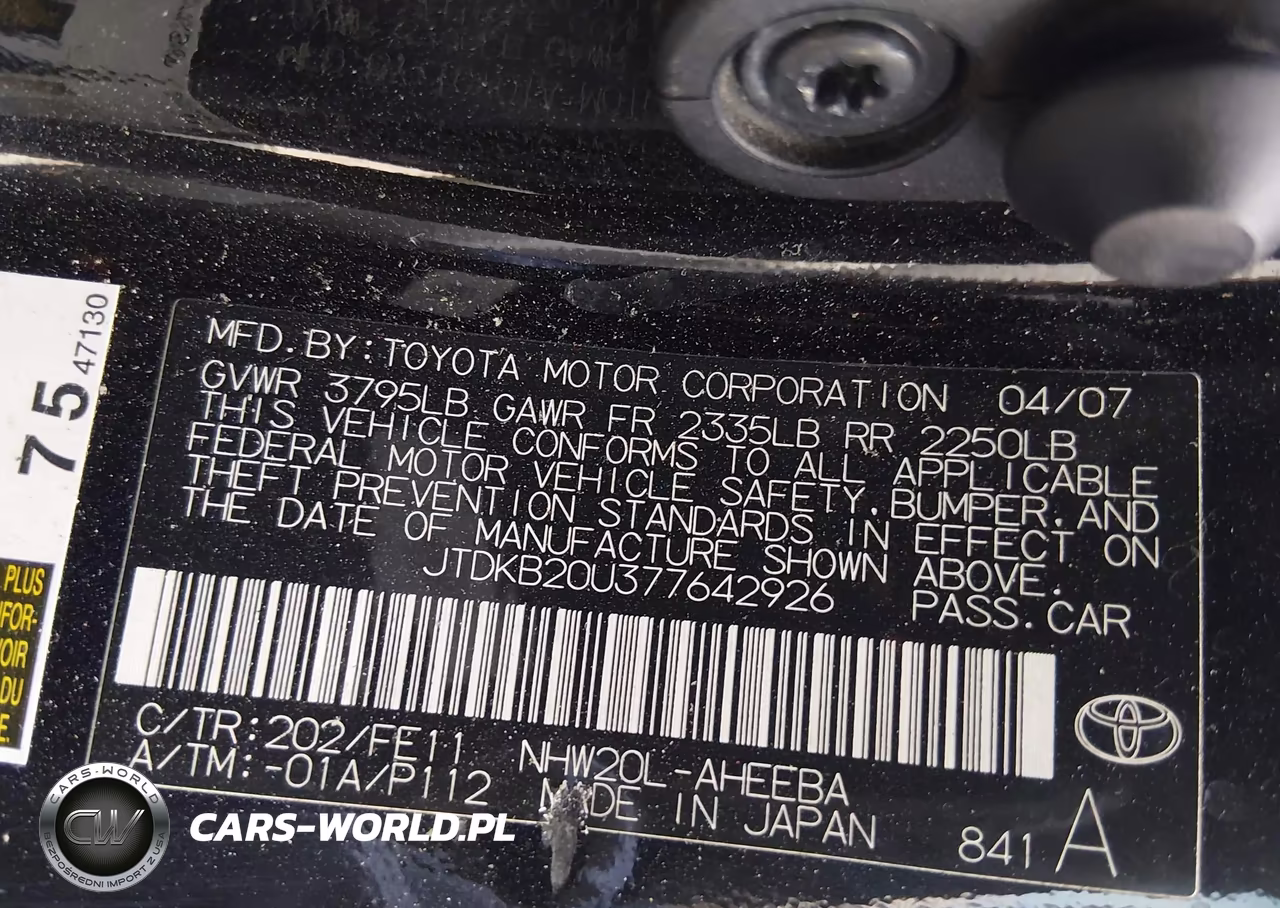 2007 Toyota Prius VIN:JTDKB20U377642926 - 9