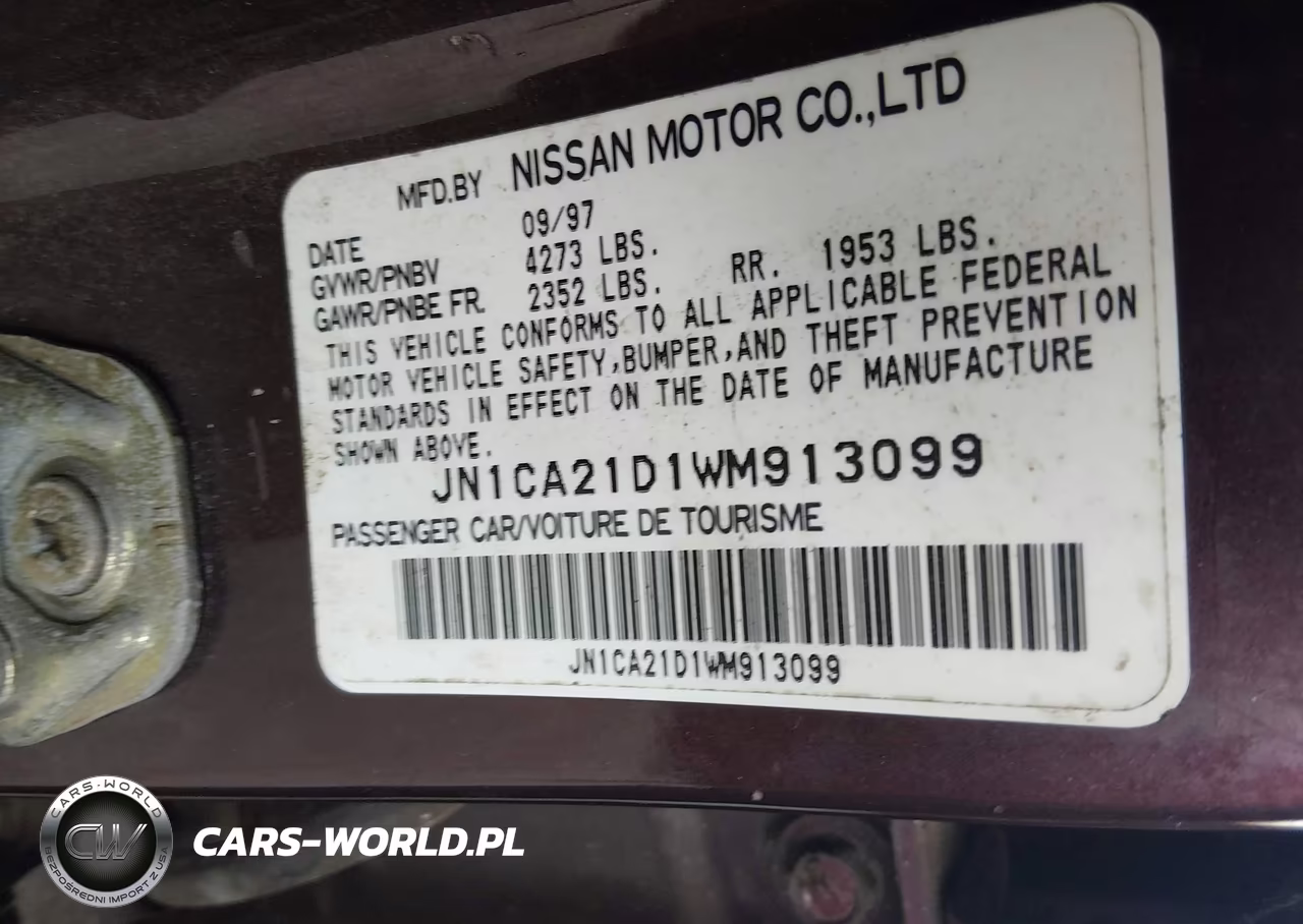 1998 Nissan Maxima Gle-Gxe-Se VIN:JN1CA21D1WM913099 - 9