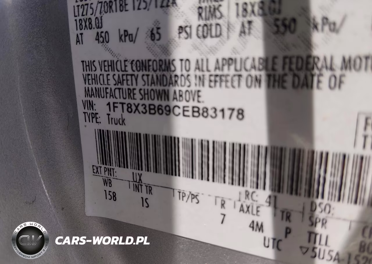 2012 Ford F-350 Xl VIN:1FT8X3B69CEB83178 - 9