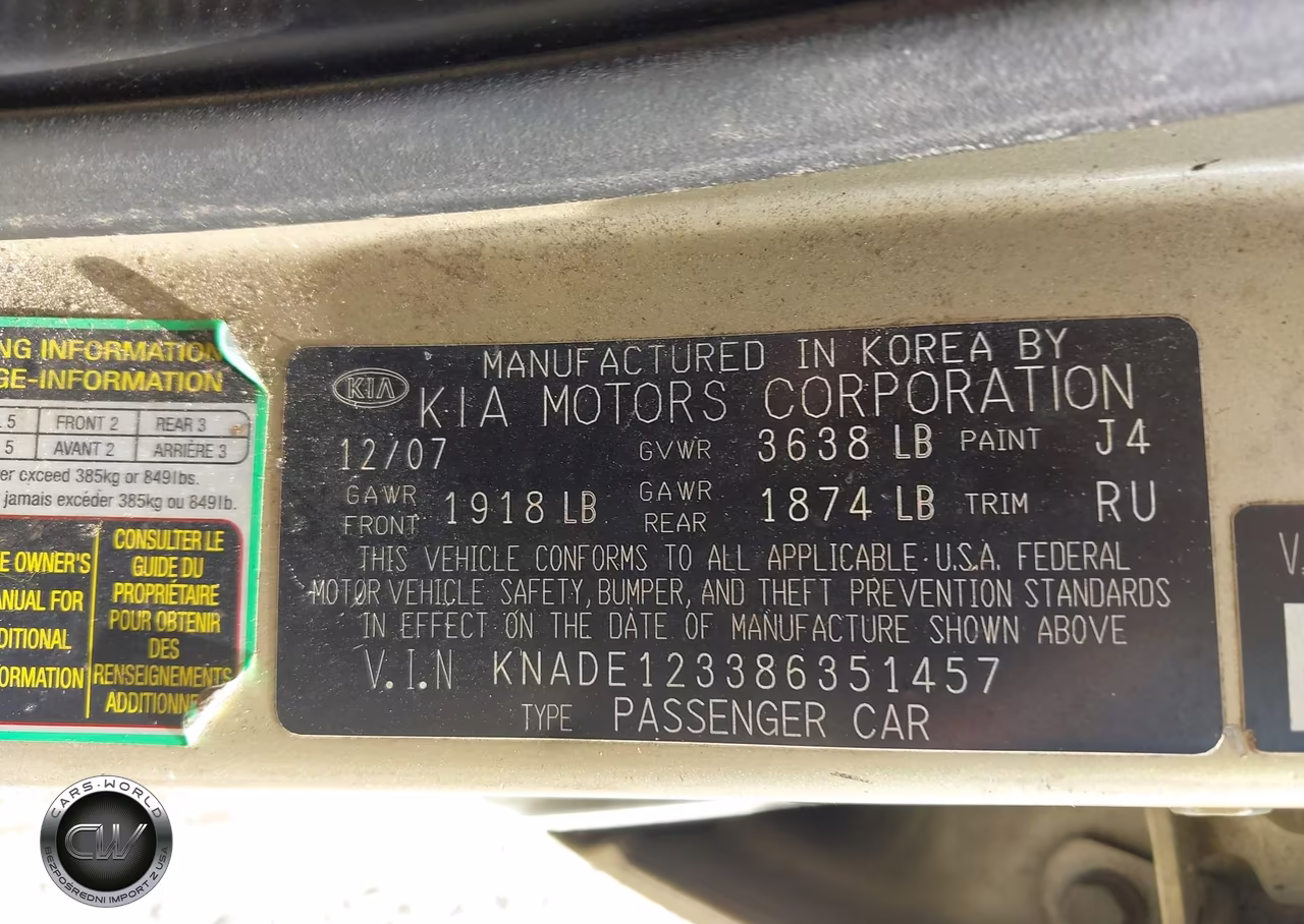 2008 Kia Rio Lx VIN:KNADE123386351457 - 9