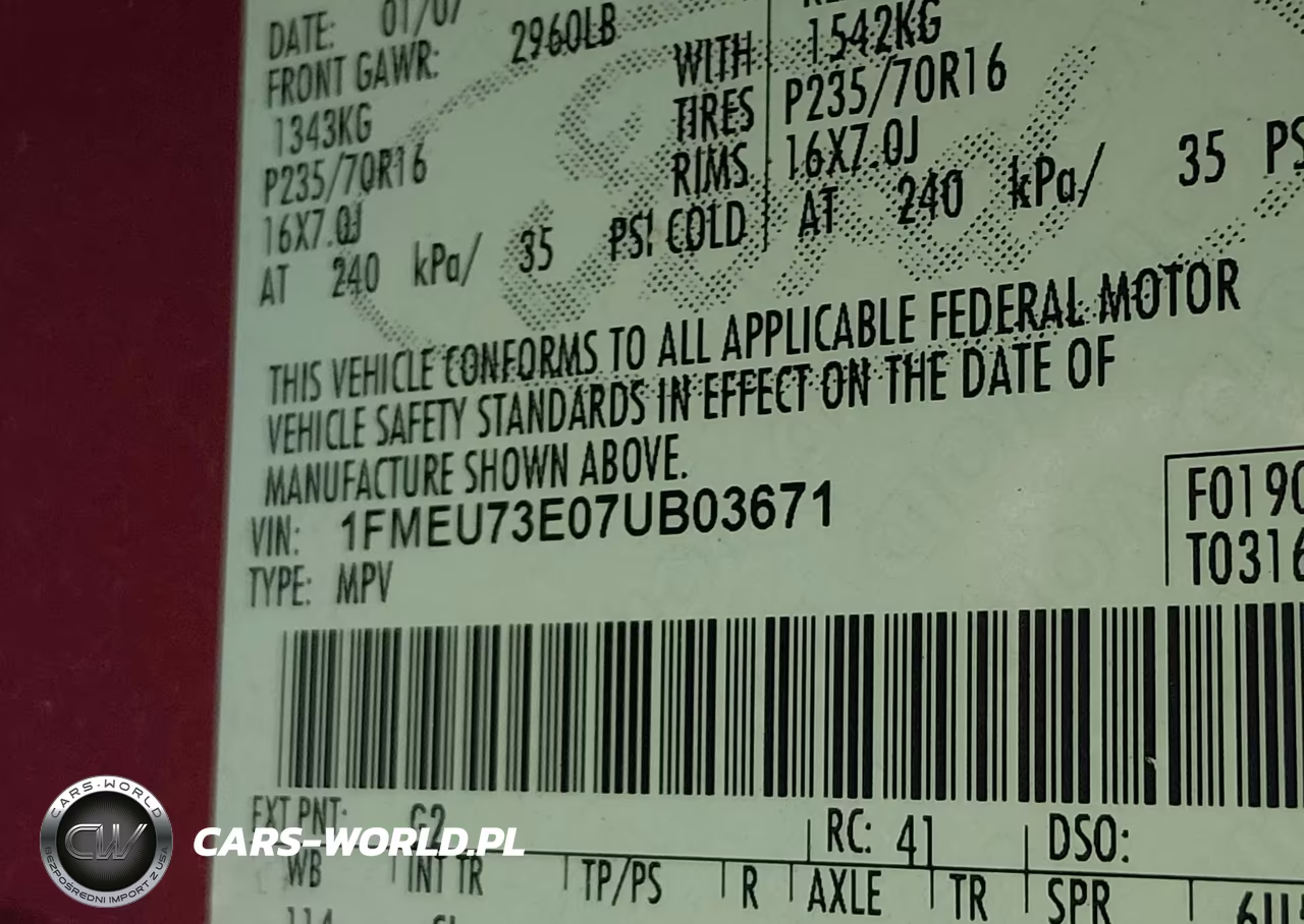 2007 Ford Explorer Xlt VIN:1FMEU73E07UB03671 - 9