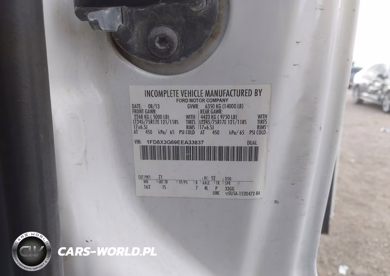 2014 Ford F-350 Chassis Xl VIN:1FD8X3G69EEA33837 - 8