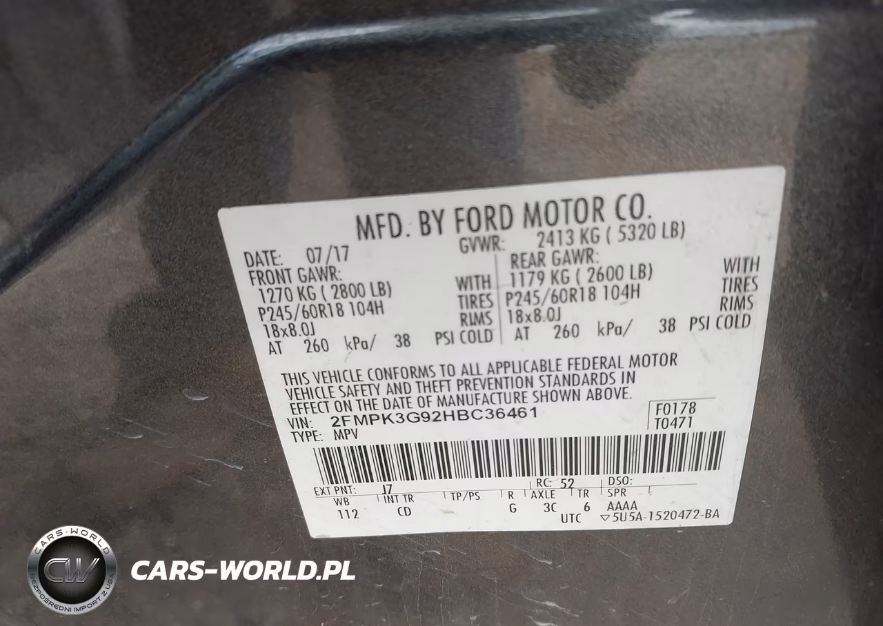2017 Ford Edge Se VIN:2FMPK3G92HBC36461 - 9