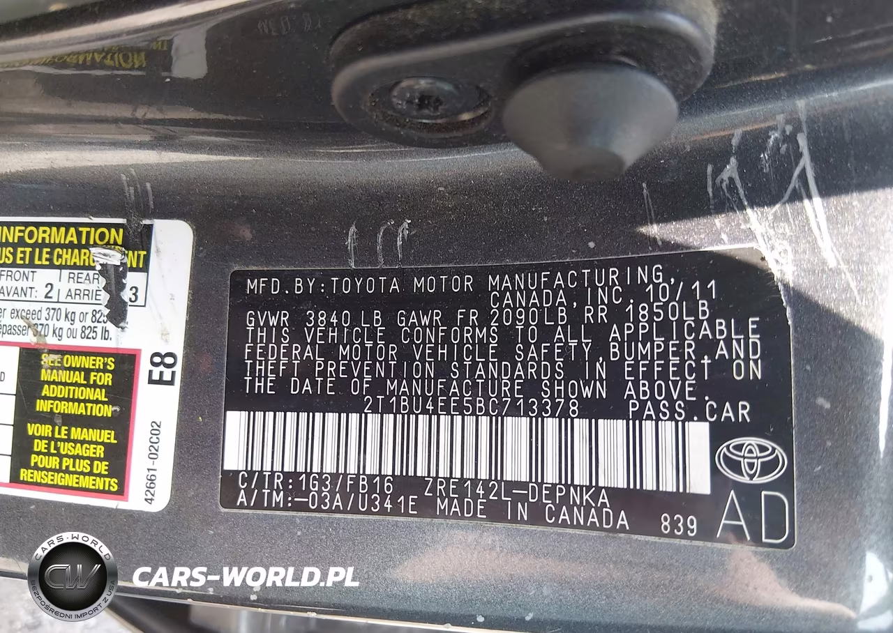 2011 Toyota Corolla Le VIN:2T1BU4EE5BC713378 - 9
