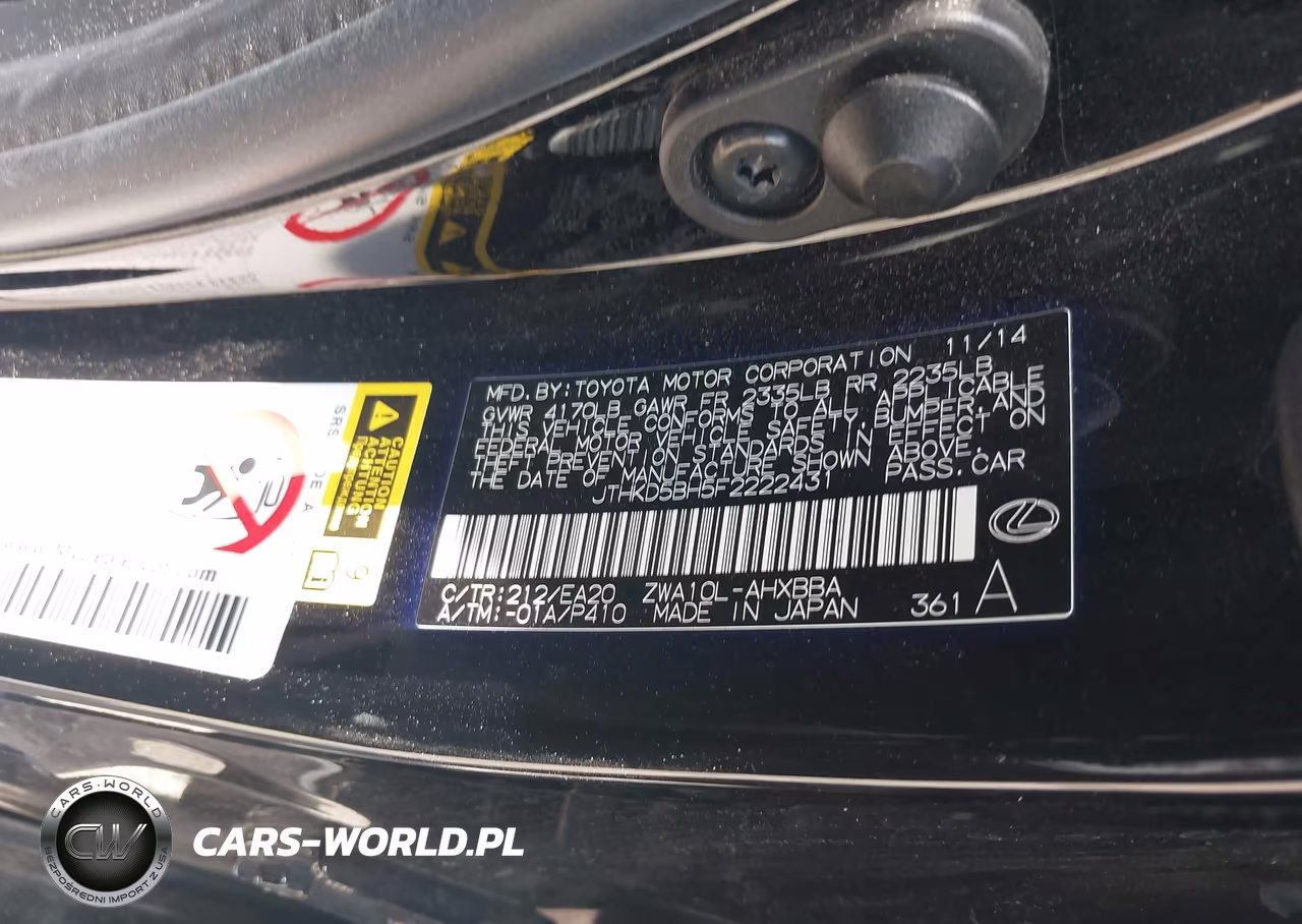 2015 Lexus Ct 200H VIN:JTHKD5BH5F2222431 - 9