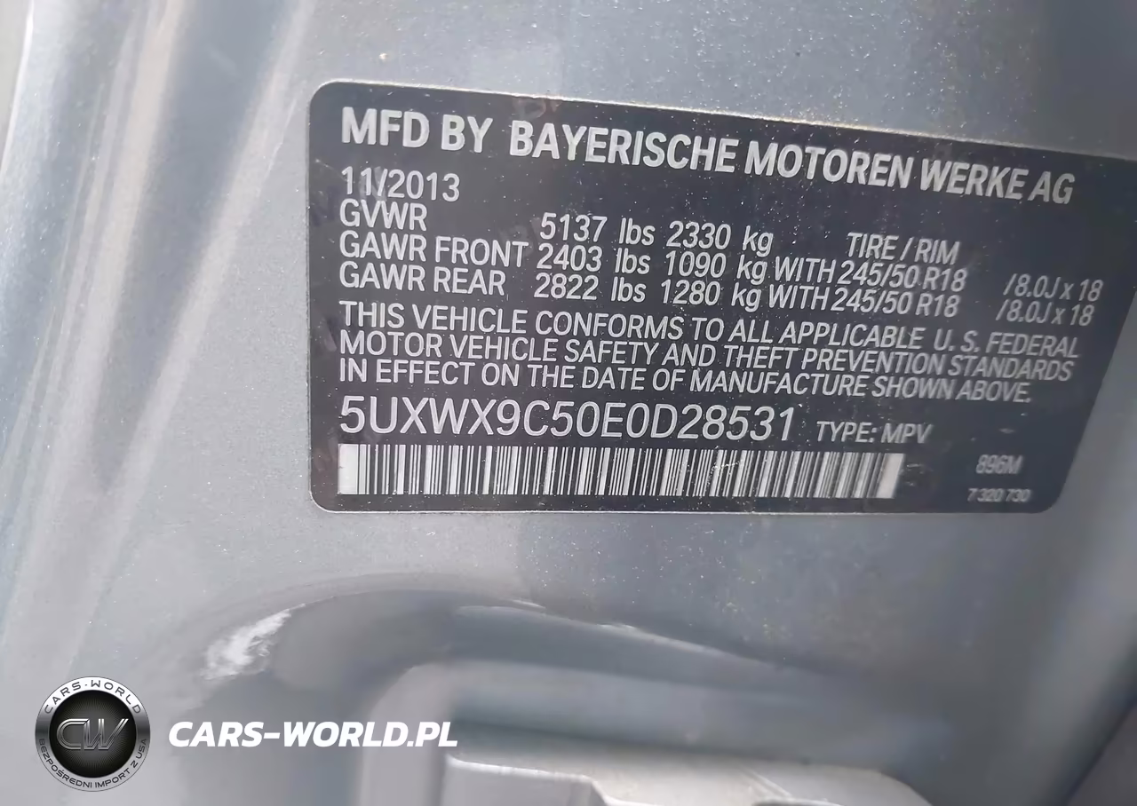 2014 BMW X3 xDrive28I VIN:5UXWX9C50E0D28531 - 9