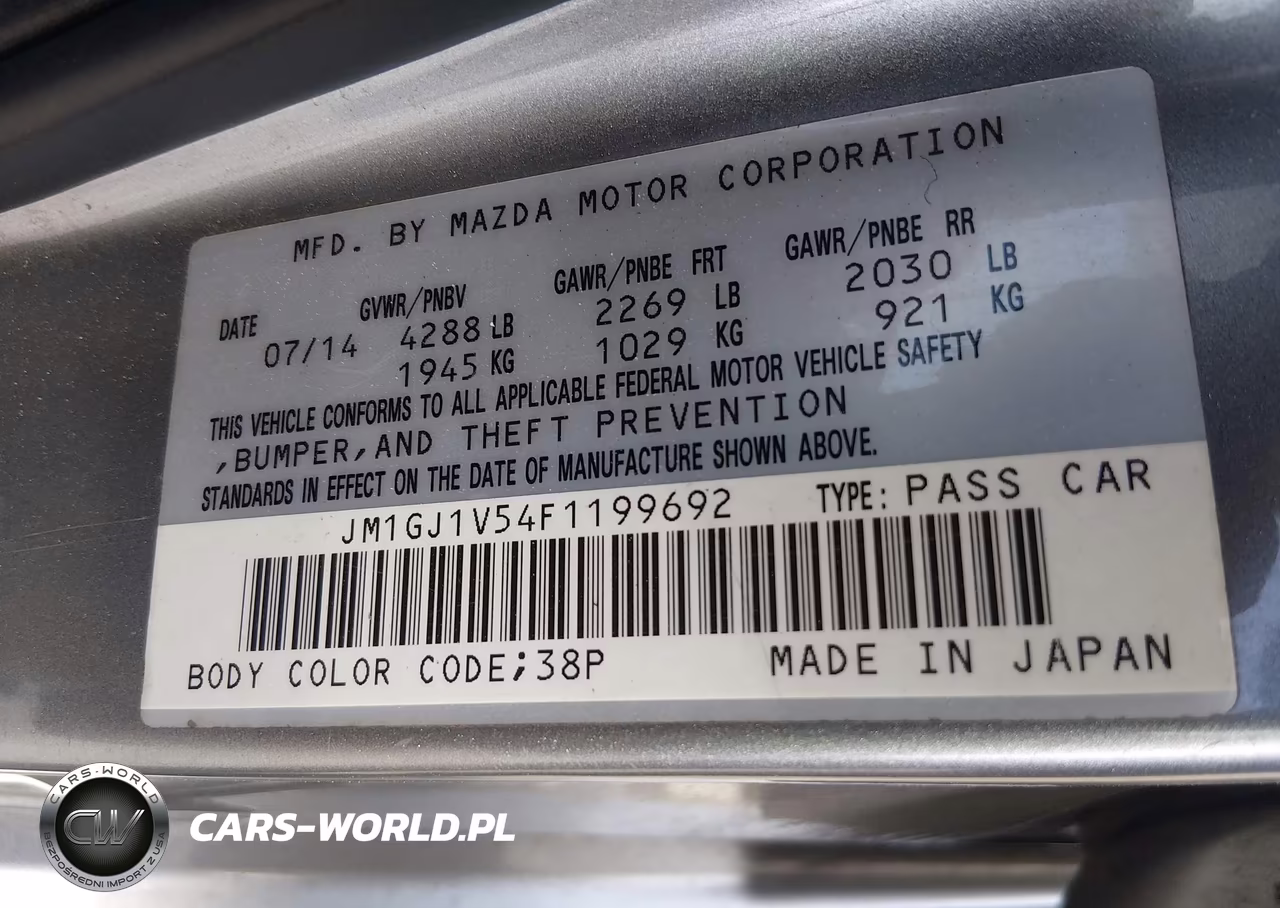 2015 Mazda Mazda6 I Touring VIN:JM1GJ1V54F1199692 - 9